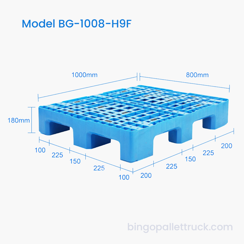 শিল্প সরবরাহের জন্য উচ্চ-ক্ষমতা 1000x800mm হেভি ডিউটি প্লাস্টিক প্যালেট