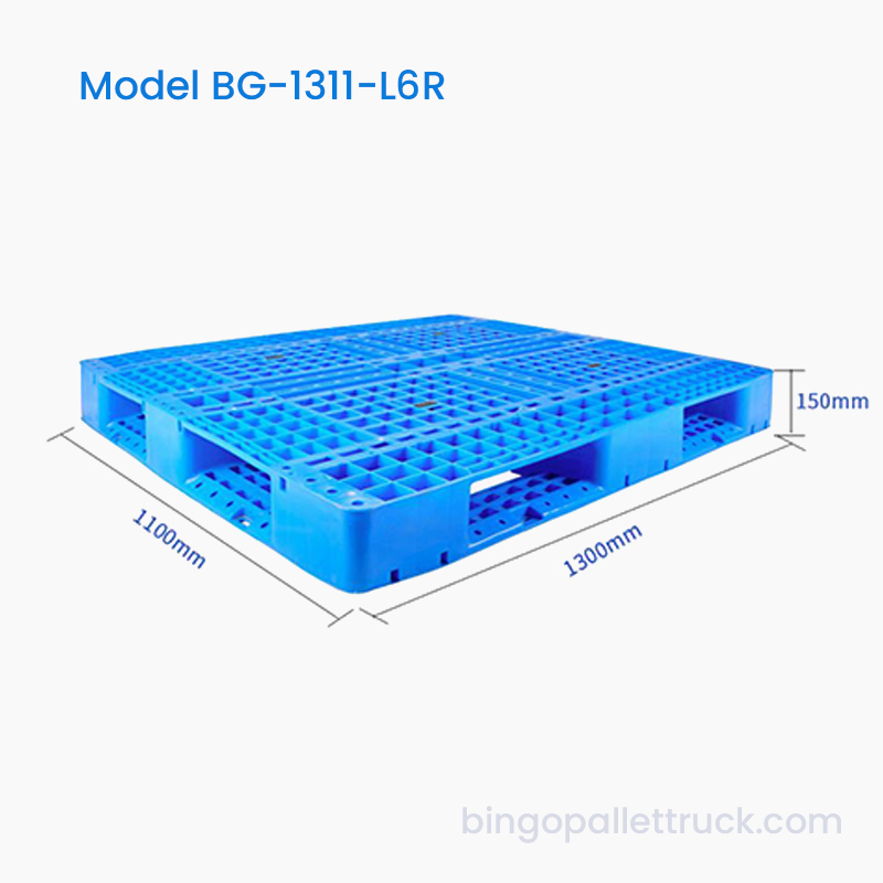 প্রভাব প্রতিরোধী 1300x1100mm প্লাস্টিক প্যালেট রুক্ষ গুদাম পরিচালনার জন্য নির্মিত