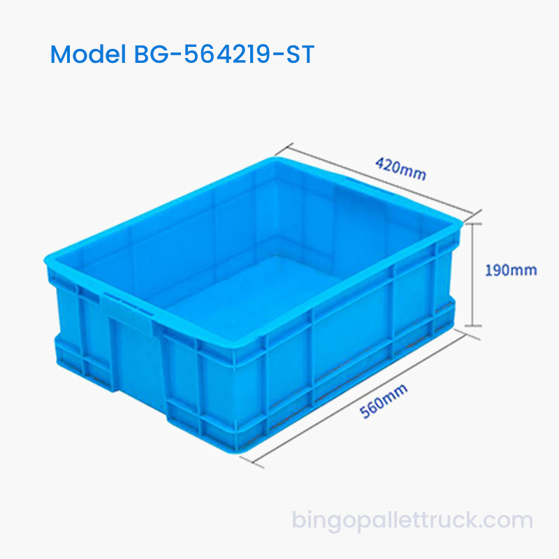 পণ্য সরবরাহের জন্য 34L স্ট্যাকযোগ্য টেকসই HDPE প্লাস্টিক টোট বক্স