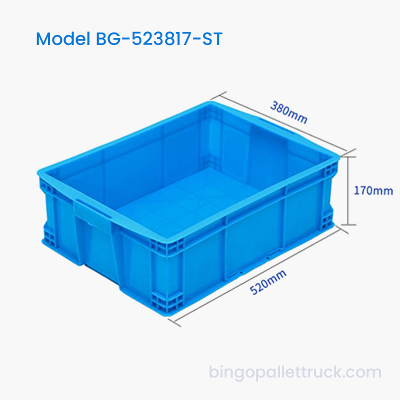 হার্ডওয়্যার এবং ফাস্টেনারগুলির জন্য 26L HDPE স্ট্যাকযোগ্য প্লাস্টিক টোট বক্স