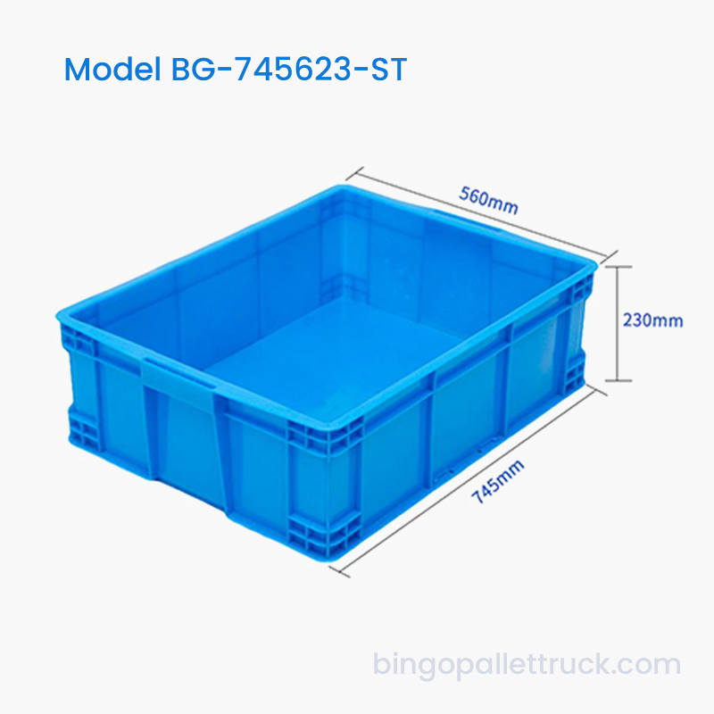 ওয়ার্কশপের যন্ত্রাংশের জন্য 77L HDPE স্ট্যাকযোগ্য প্লাস্টিক টোট বক্স