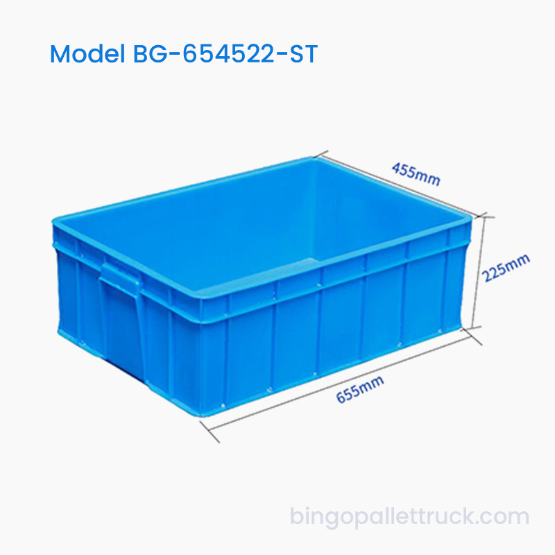 খাদ্য সরবরাহের জন্য 56L HDPE স্ট্যাকযোগ্য প্লাস্টিক টোট বক্স