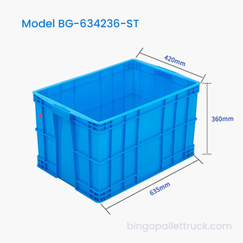 গুদামের জন্য 78L HDPE স্ট্যাকযোগ্য শিল্প স্টোরেজ ধারক