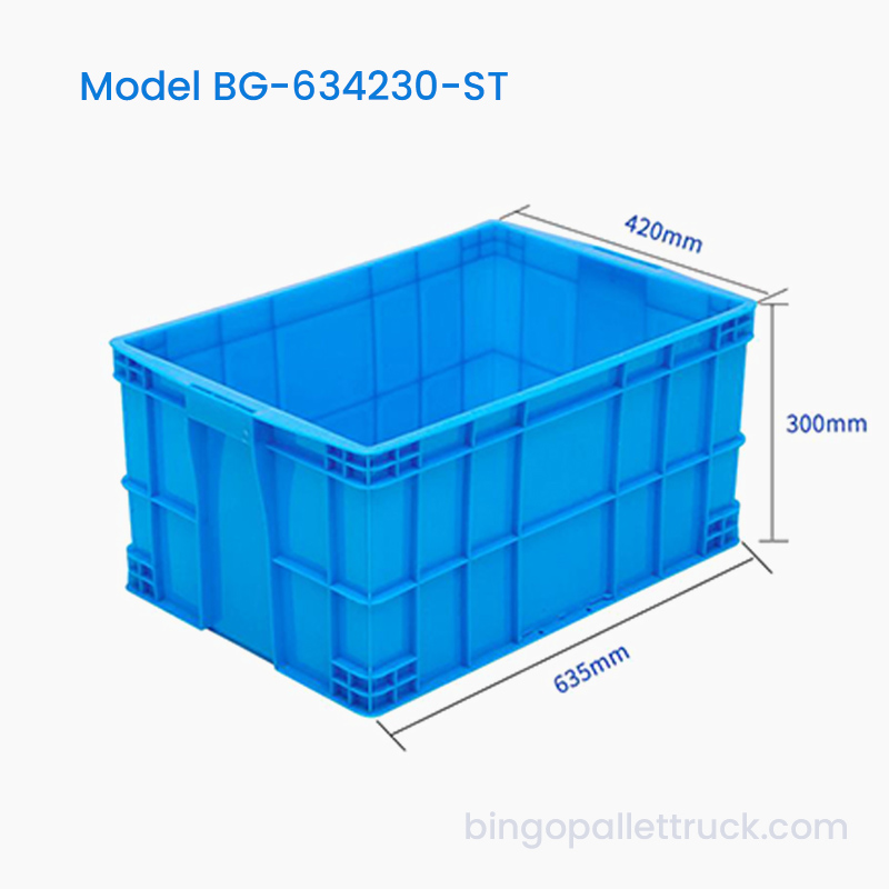 65L স্ট্যাকযোগ্য প্লাস্টিক টোট বক্স HDPE শিল্প স্টোরেজ বিন