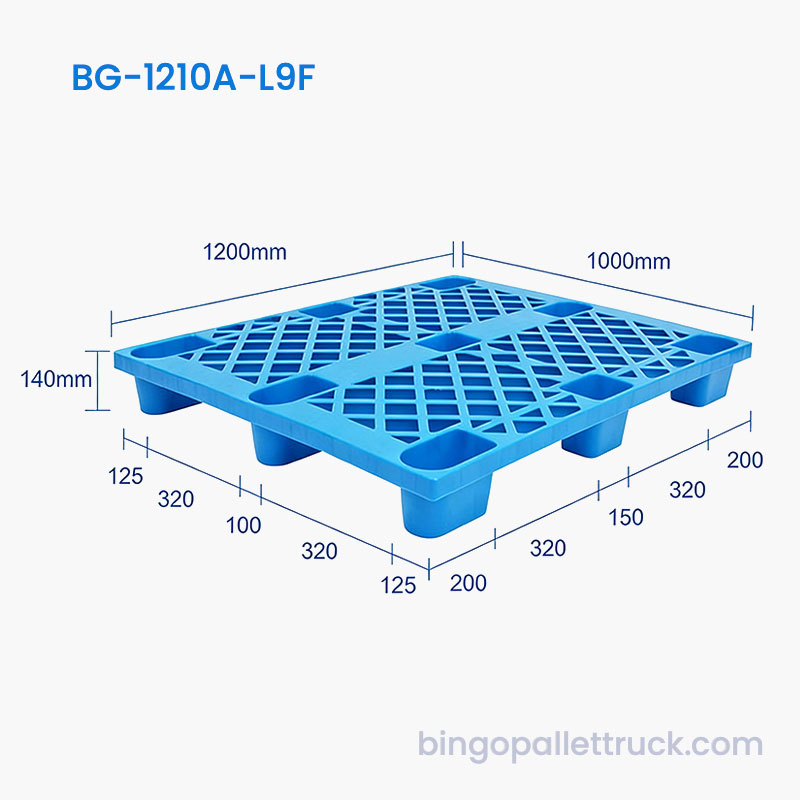 গুদামের জন্য 1200x1000mm লাইটওয়েট প্লাস্টিক প্যালেট