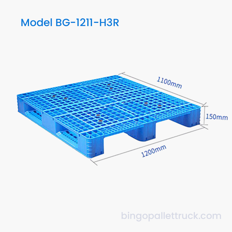 শুকনো পণ্য পরিচালনার জন্য ফুড গ্রেড HDPE 1200x1100mm প্লাস্টিক প্যালেট