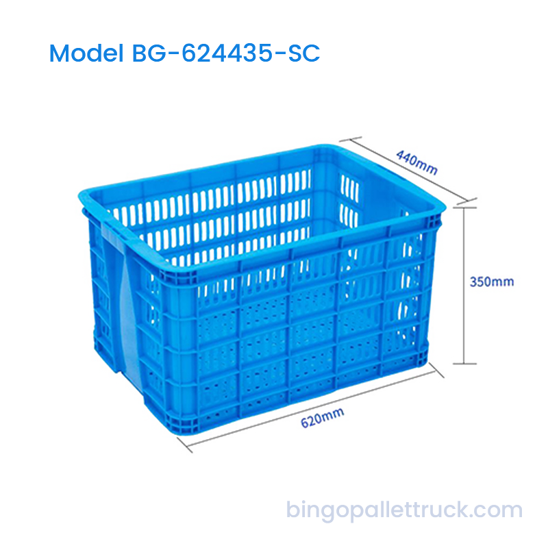 গুদামের জন্য 77L HDPE অতিরিক্ত পুরু স্ট্যাকযোগ্য শিল্প স্টোরেজ ক্রেট