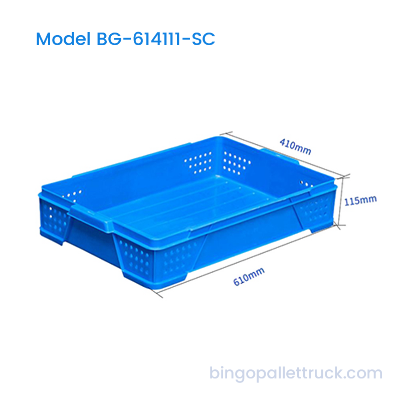 বেকারি ব্যবহারের জন্য 22L স্ট্যাকযোগ্য HDPE প্লাস্টিক ব্রেড ক্রেট