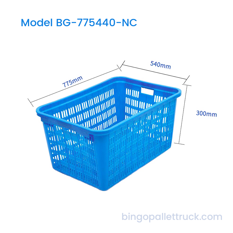 144L HDPE Nestable প্লাস্টিক ক্রেট সুপারমার্কেট ফলের জন্য ঝুড়ি উত্পাদন