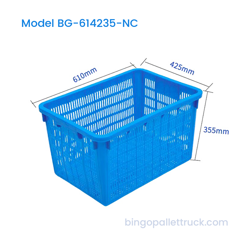 সবজির জন্য 65L নেস্টেবল প্লাস্টিক ক্রেট HDPE লজিস্টিক ঝুড়ি